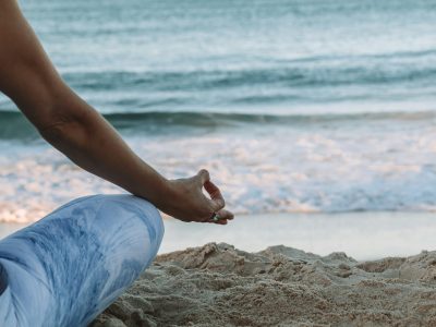 Mindful Meditation for Wellbeing During Perimenopause Lady meditating in nature, practicing mindfulness for wellbeing and perimenopause relief. Surrounded by calm natural surroundings, she embodies peace and balance, focusing on inner health, stress reduction, and holistic wellness during perimenopause.